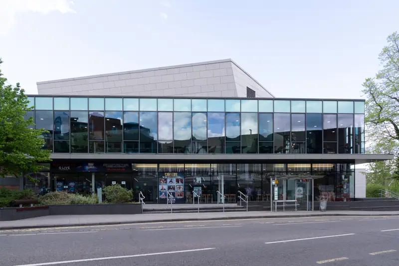 G Live in Guildford at dusk, the venue for the 2026 ceremony.