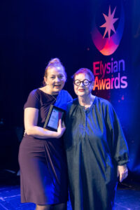 Winner on stage for the Elysian Awards 2026