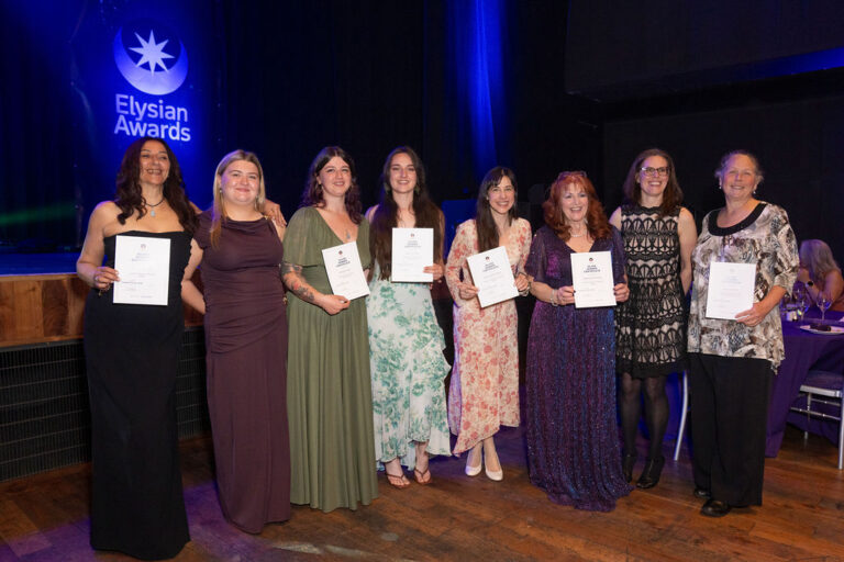 Guests with their certificates at the Elysian Awards 2026
